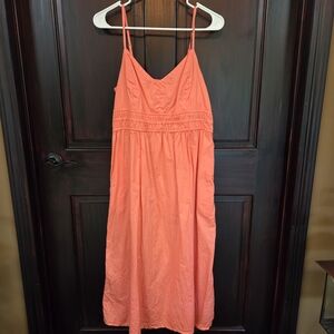 Old Navy Vibrant Coral Midi Dress